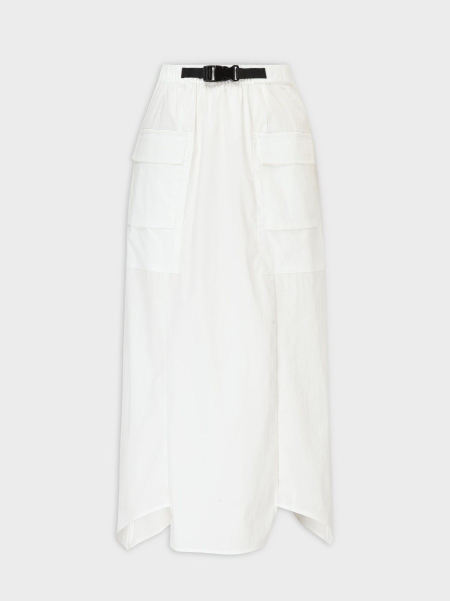 Hot Buckle Cargo Skirt-Ivory Skirts