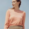 Clearance Knitted Vest Sweater-Peach Tops