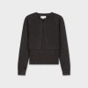 New Pointelle Shrug-Black Heather Tops