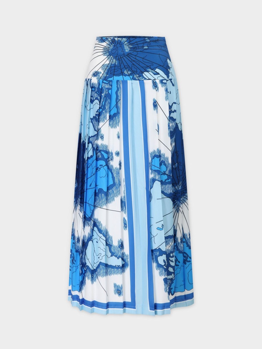 Clearance Geographic Skirt-Blue/White Skirts