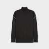 New Side Stripe Turtleneck Sweater-Black Sets