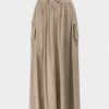 New Waist Pull Skirt-Khaki Skirts