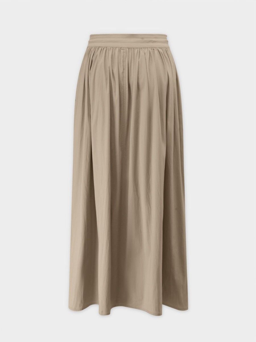 New Waist Pull Skirt-Khaki Skirts