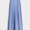 Hot Pleated Skirt 37"-Denim Lt Blue Skirts