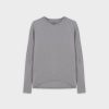 Online Crew Ribbed Dolman-Heathered Grey Tees