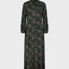 New Floral Stretch Dress-Green Floral Dresses