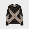 Wholesale X Design Sweater-Black/White Tops