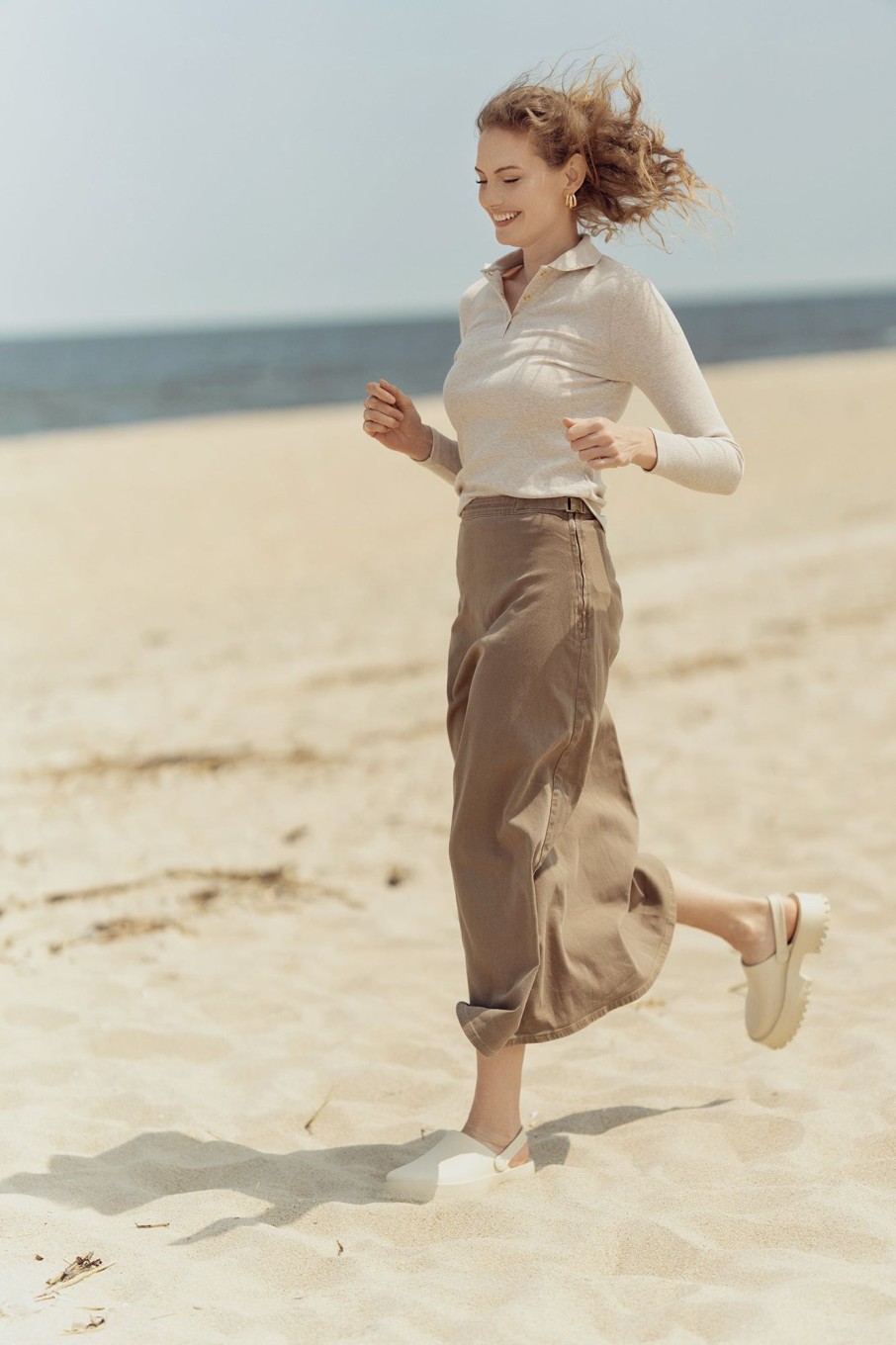 Online Aline Denim Skirt-Taupe Skirts