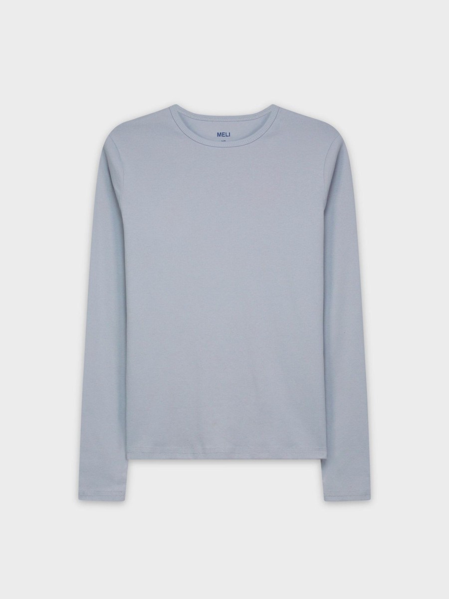 Online Classic Tee Long Sleeve-Light Blue Tees