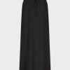 Hot Heathered Drawstring Skirt-Black Sets