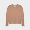 Online Wide Ribbed Sweater-Peach Tops