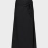 New Overlay Shirred Skirt-Black Skirts