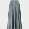 Hot Pleated Skirt 37"-Slate Blue Skirts