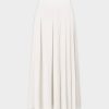 Best Yolk Pleated Skirt 37"-White Skirts