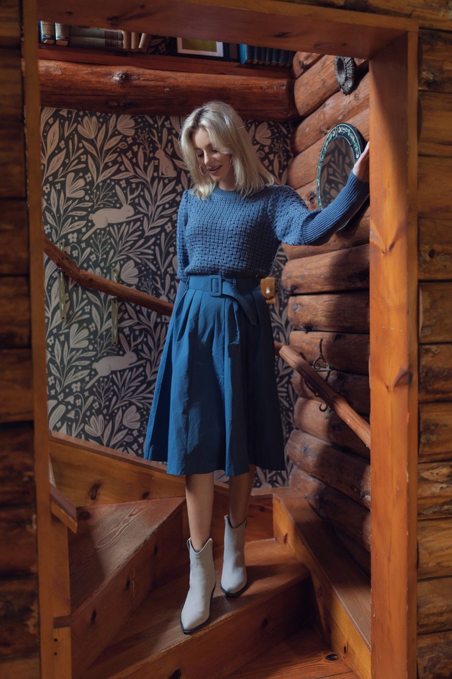 Best Belted Skirt-Blue Teen Sets