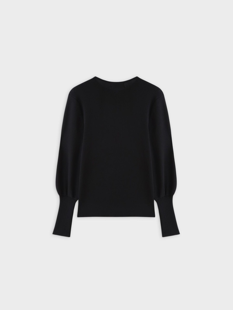 Online High Cuff Sweater-Black Tops