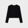 Wholesale Basic T-Shirt Cropped Cardigan-Black Sets