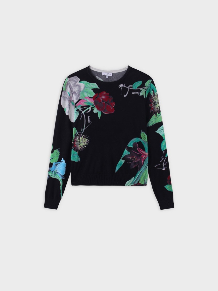 Best Printed Sweater-Floral Bunch Tops