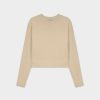 Wholesale Ribbed Band Sweater-Cream Tops