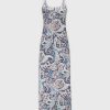 Best Crew Neck Slip Dress-Teal Paisley Dresses