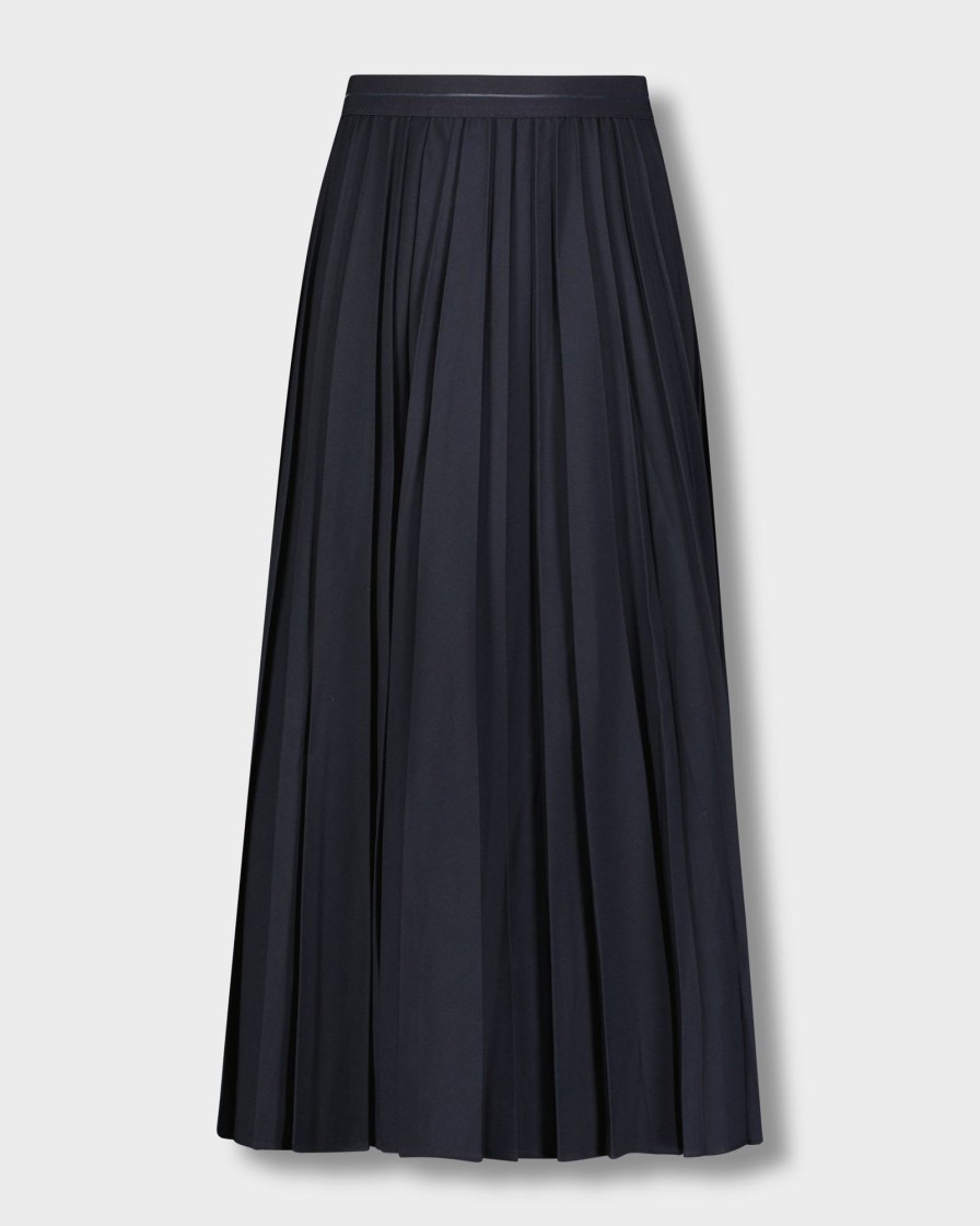 Clearance Pleated Skirt 35"-Navy Skirts