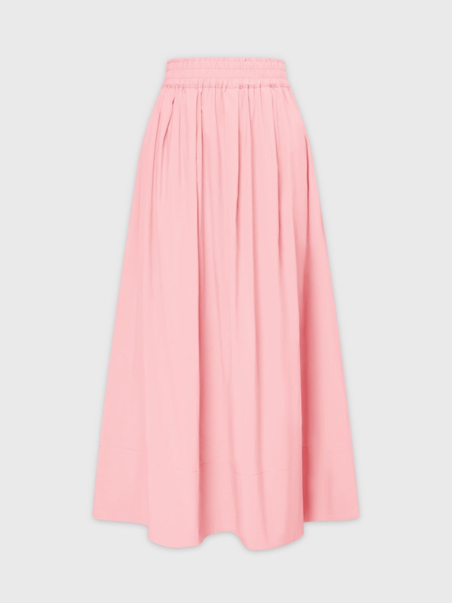 Wholesale Gathered Waist Skirt-Dusty Rose Skirts