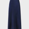 New Satin Slip Skirt-Dark Blue/Navy Skirts