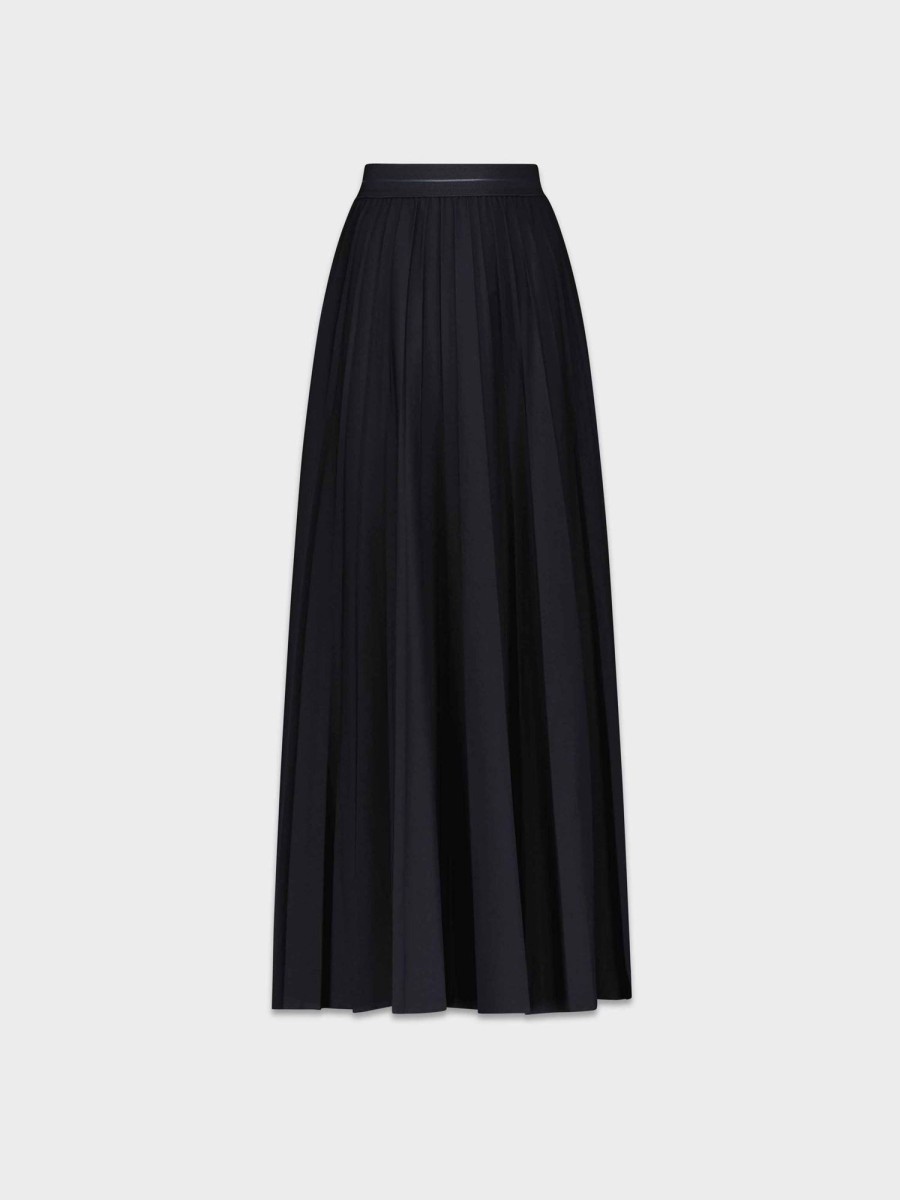 Online Pleated Skirt 37"-Navy Skirts