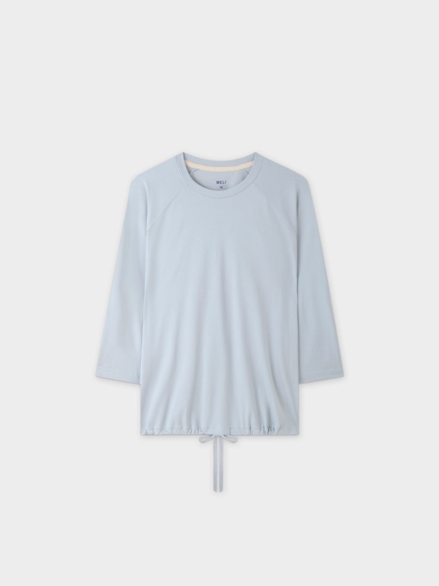 Clearance Drawstring Tee-Light Blue Tees