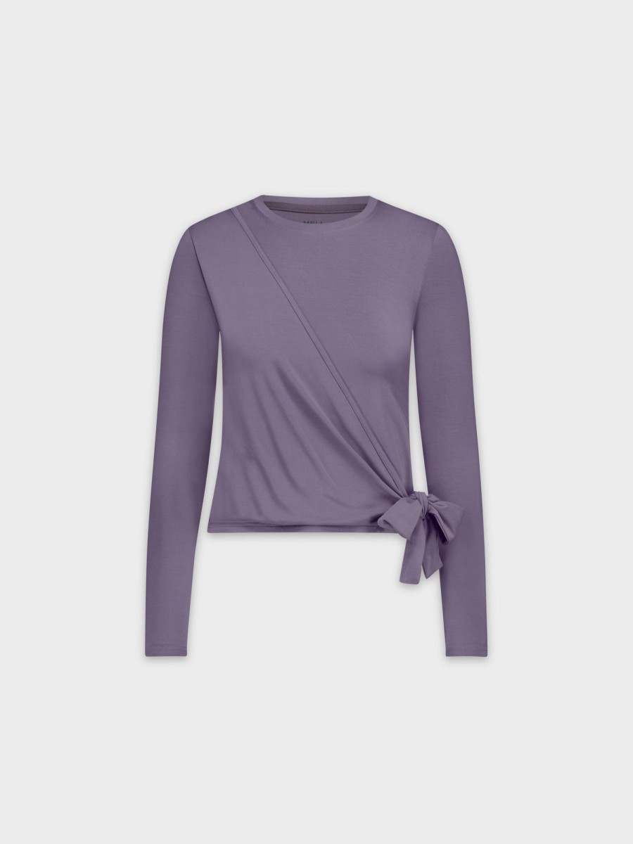 Hot Wrap Tee-Deep Lilac Tees