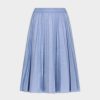 New Pleated Skirt 26"-Denim Lt Blue Skirts