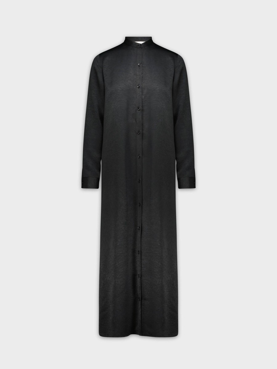 New Long Shirtdress-Black Dresses