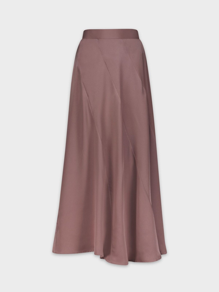 Wholesale Full Satin Skirt-Lilac Skirts