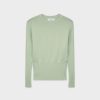 Clearance Ribbed Waisted Sweater-Sage Green Tops