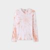 Clearance Tie Dye Swirl Tee-Blush/White Tees