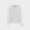 Clearance High Cuff Sweater-Cream Tops