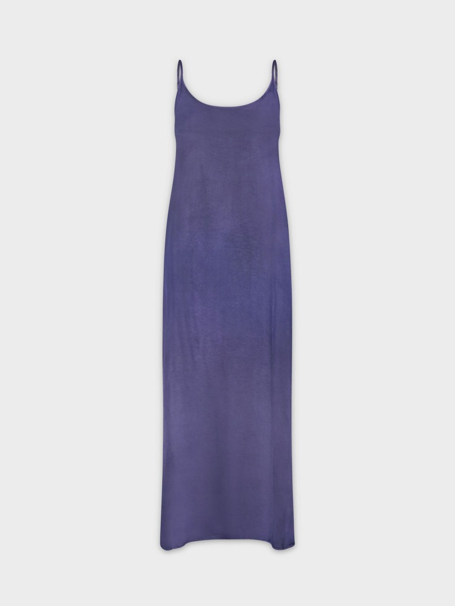 Online Crew Neck Slip Dress-Navy Dresses