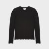 Best Wide Ribbed Sweater-Black Tops