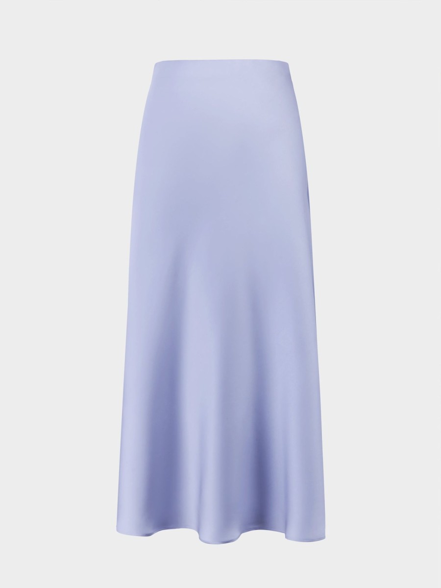 Hot Satin Slip Skirt-Ocean Blue Skirts