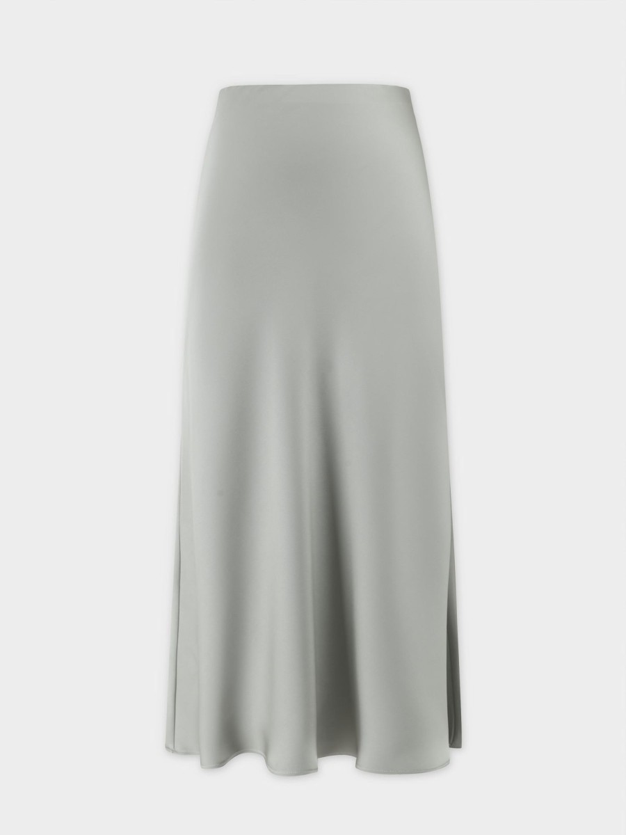 Online Satin Slip Skirt-Sage Skirts