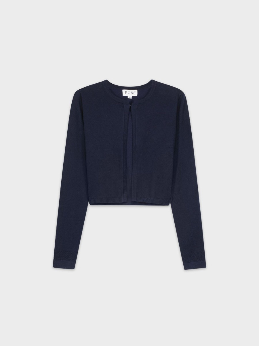 Best Flat Shrug-Navy Tops