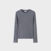 Best Knit Cable Sweater-Slate Blue Tops