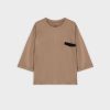 New Pocket Tab Tee-Tan/Black Tees