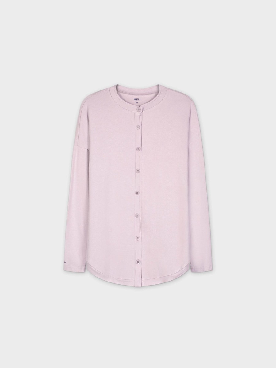 Best Button Down Tee-Lavender Tees