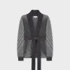 Clearance Two Tone Cardigan-Black/Grey Sets