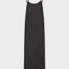 Hot Crew Neck Slip Dress-Black Denim Dresses