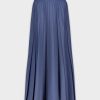 Best Pleated Skirt 37"-Denim Dark Blue Skirts