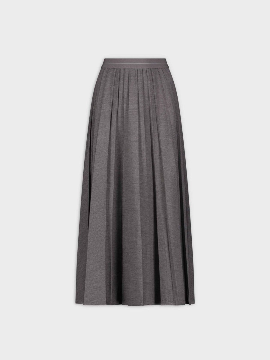 Best Pleated Skirt 35"-Grey Skirts