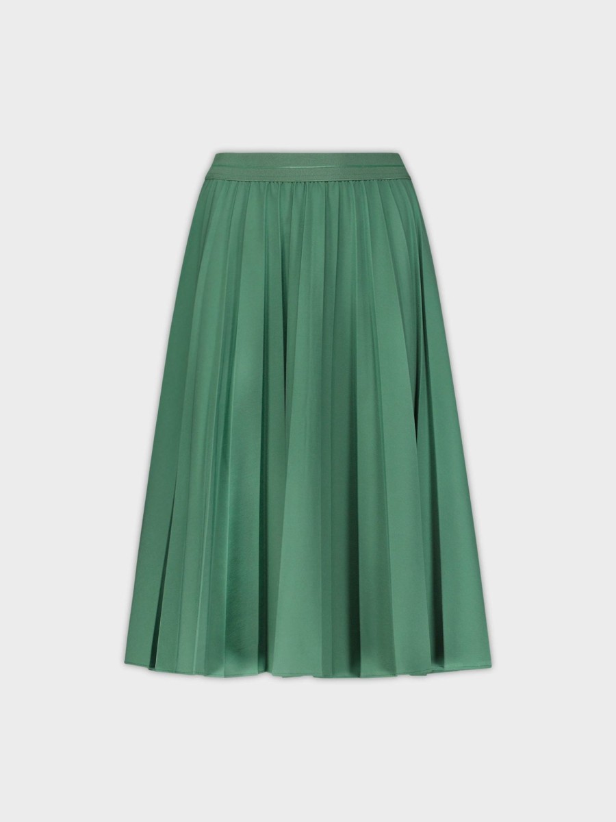 Hot Pleated Skirt 26"-Green Skirts