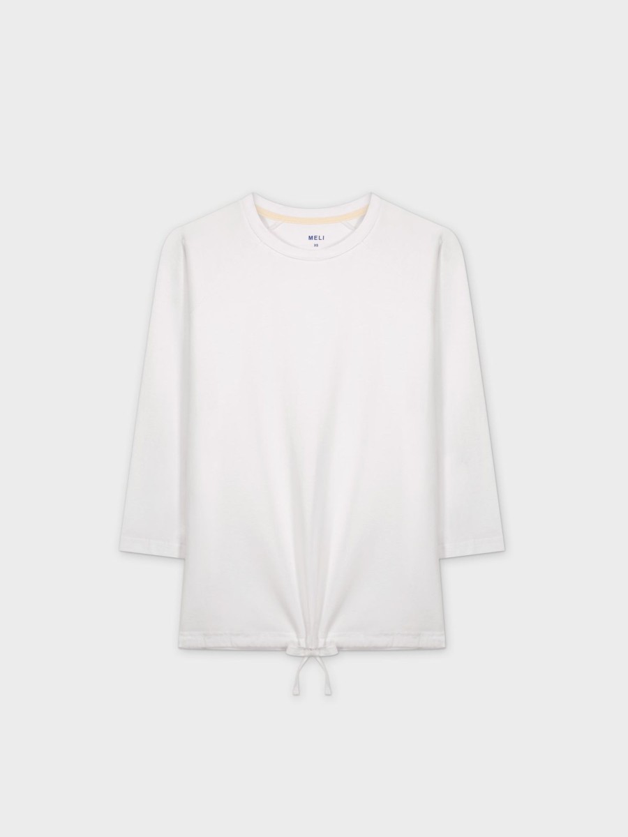 Clearance Drawstring Tee-White Tees